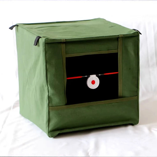 Coketor Foldable Slingshot Target Box - Thickened Canvas Backstop with Steel Ball Recovery System - Coketor