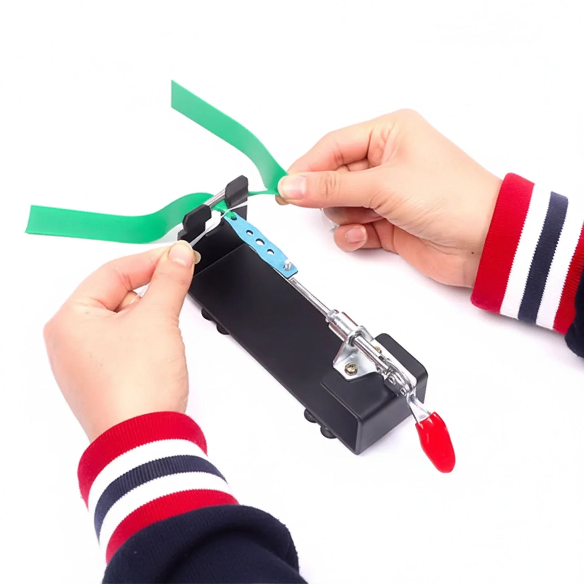 Coketor Slingshot Band Binding Tool - Desktop Figure-8 Buckle Ring Leather Binding Assistant - Coketor