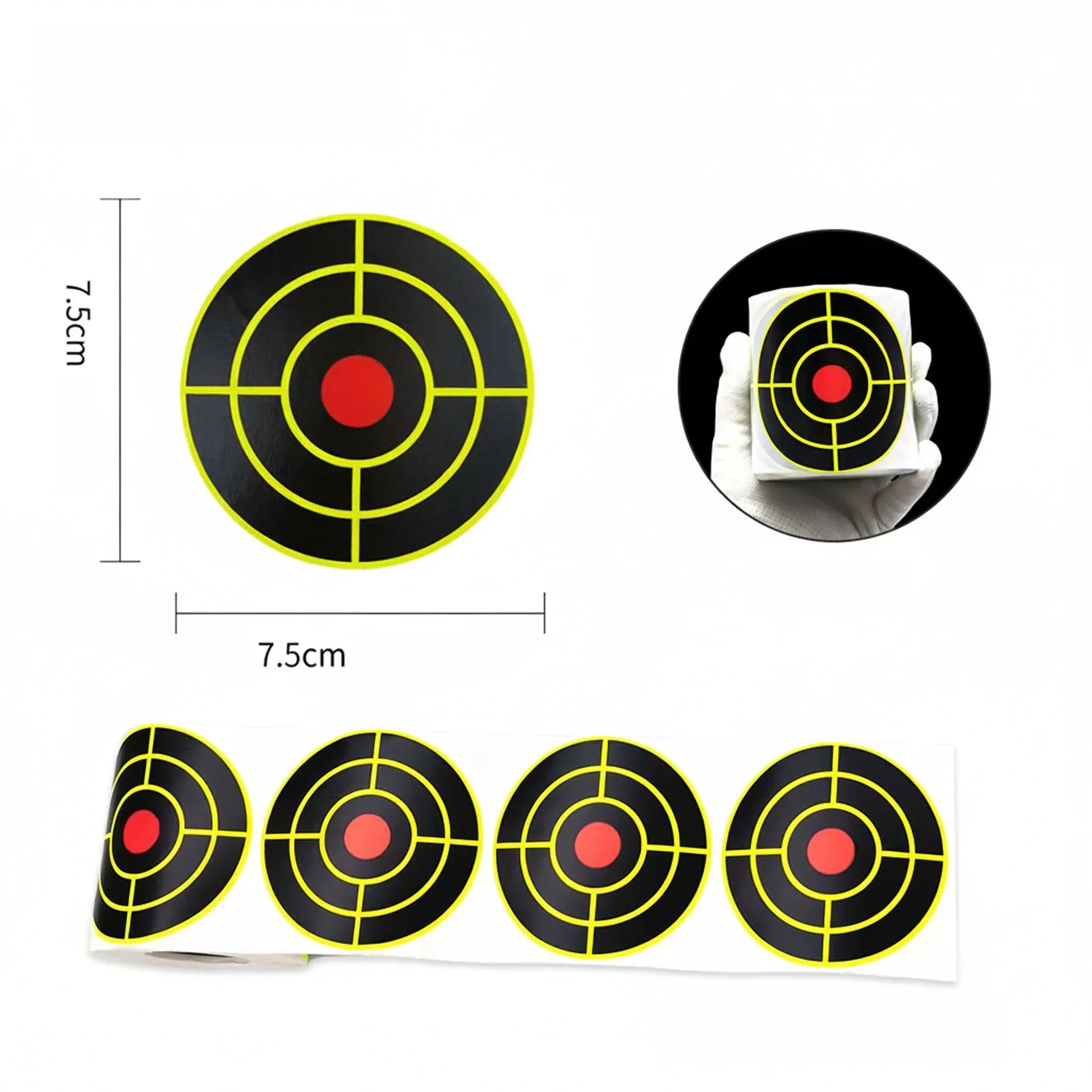 Coketor Shooting Target Stickers - 7.5cm Splatter Targets for Practice - Coketor
