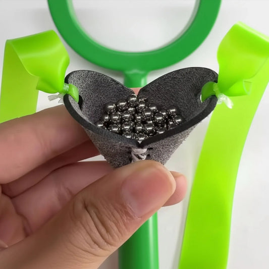 Coketor Flat Leather Slingshot Pouch with Strong Magnetic - Multi-Shot Scatter Pouch (5 Pack) - Coketor