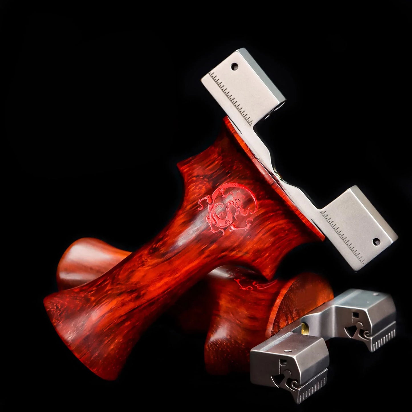 Coketor TC21 Titanium Alloy Universal Dragon Teeth Slingshot - High Precision Competition Wood Handle - Coketor