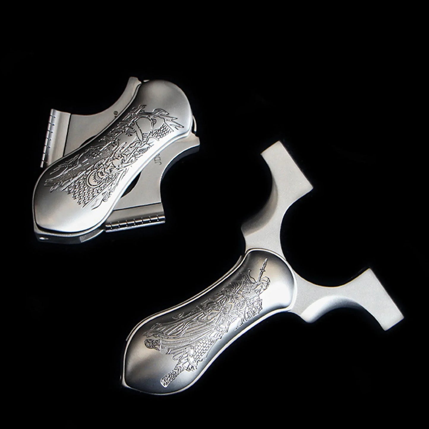 Coketor TC21 Full Titanium Alloy Folding Slingshot - Dragon Teeth Quick Press Flat Band Adult Professional - Coketor