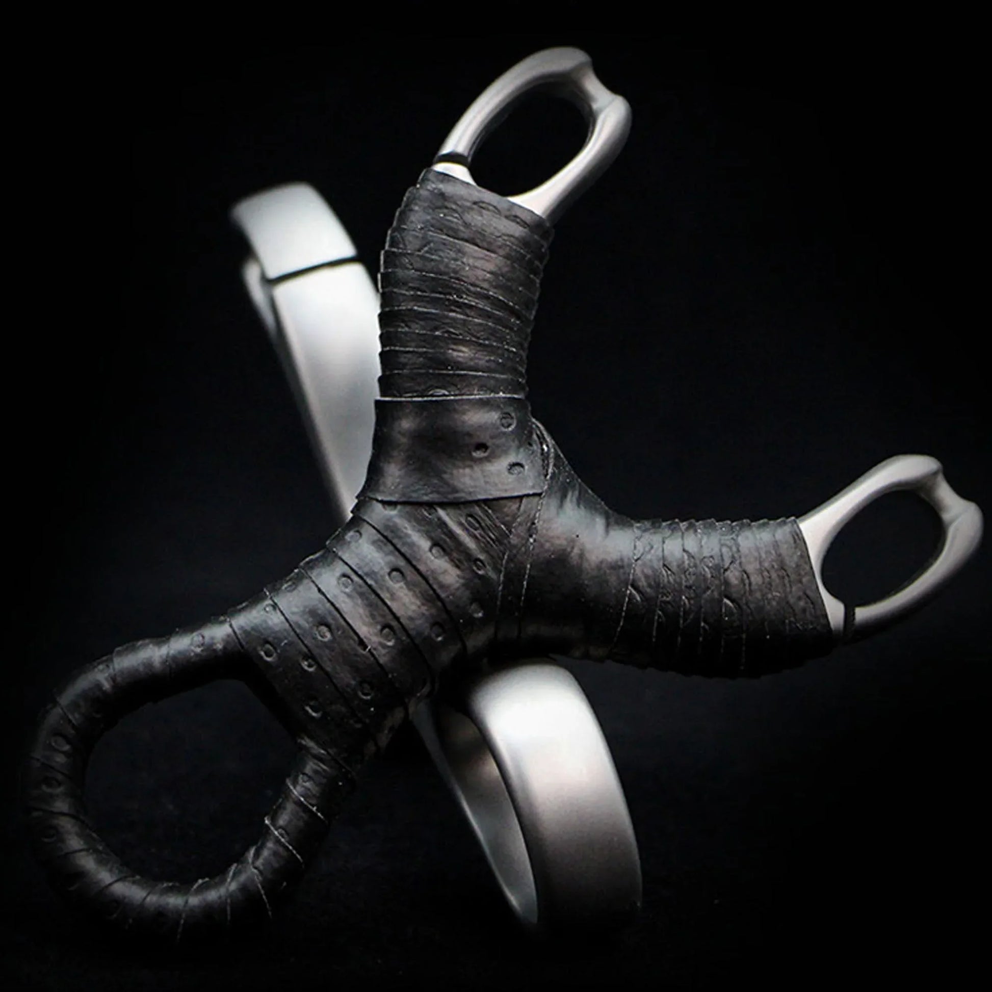 Coketor Premium Fork-Style Decorative Weapon - Stainless Steel & Wrapped Grip - Coketor