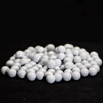 Coketor Solid White Slingshot Clay Balls - Safe Competition Weighted Non-Fading Eco-Friendly Ammunition (8-9mm/10-11mm, 200pcs/bag) - Coketor
