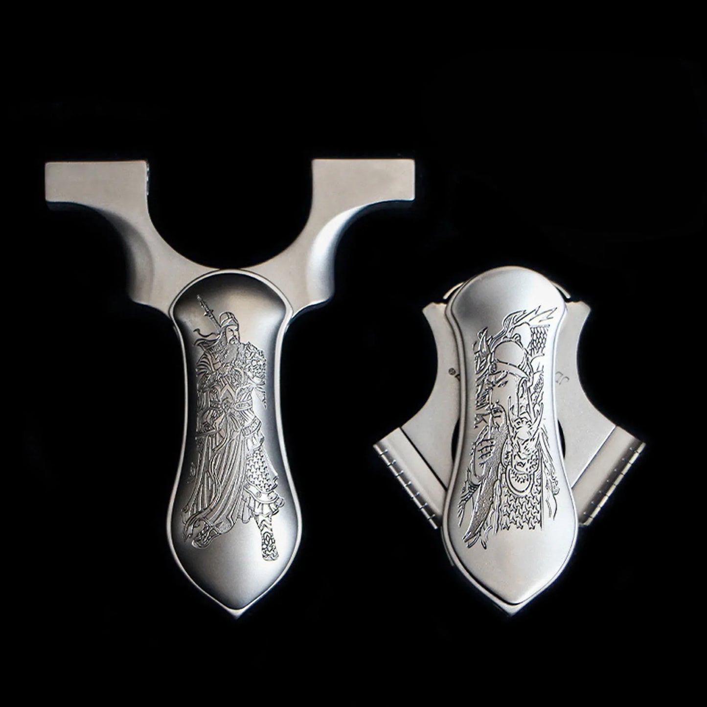 Coketor TC21 Full Titanium Alloy Folding Slingshot - Dragon Teeth Quick Press Flat Band Adult Professional - Coketor