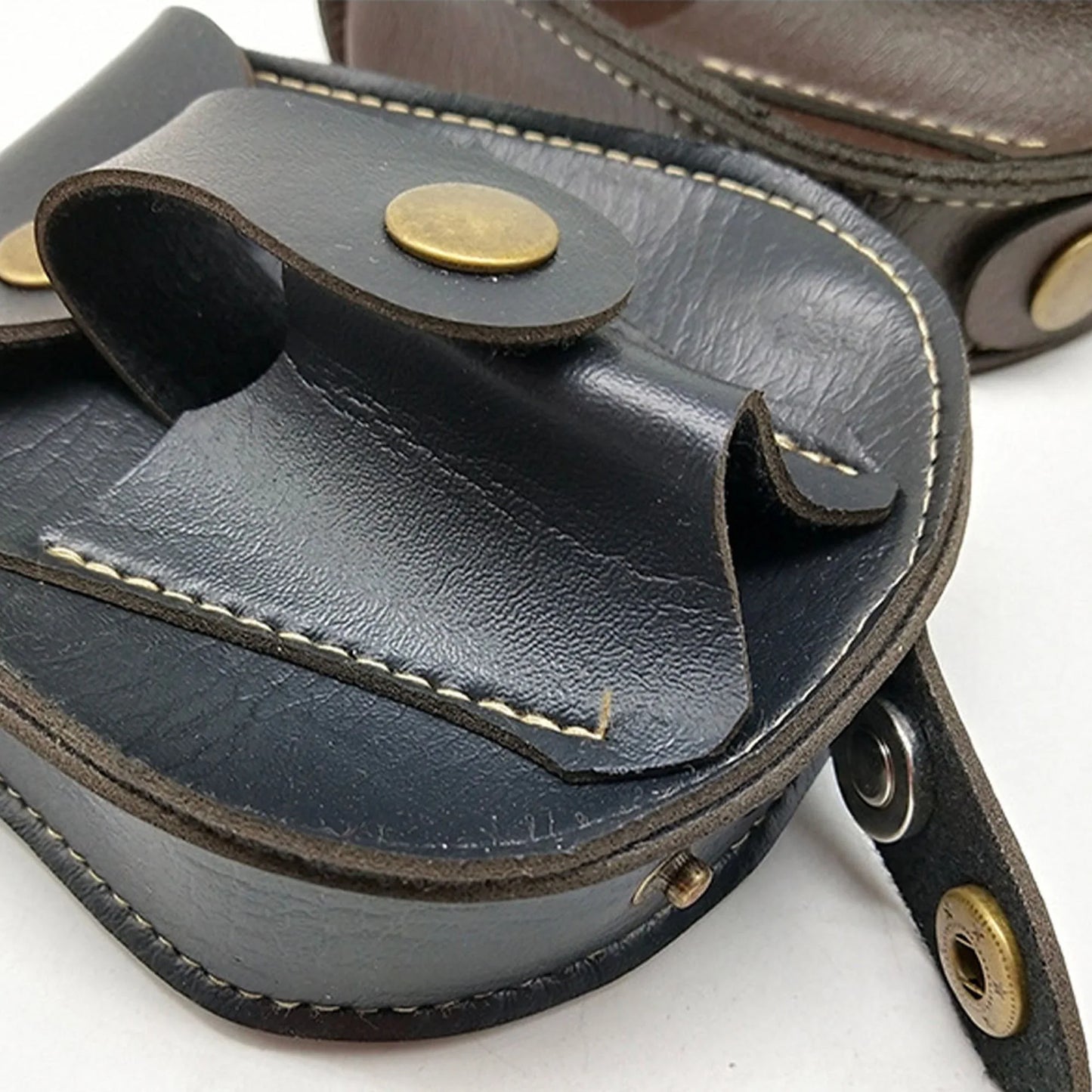 Coketor Handcrafted Leather Slingshot Pouch with Magnetic Steel Ball Storage - All-in-One Portable Accessory - Coketor