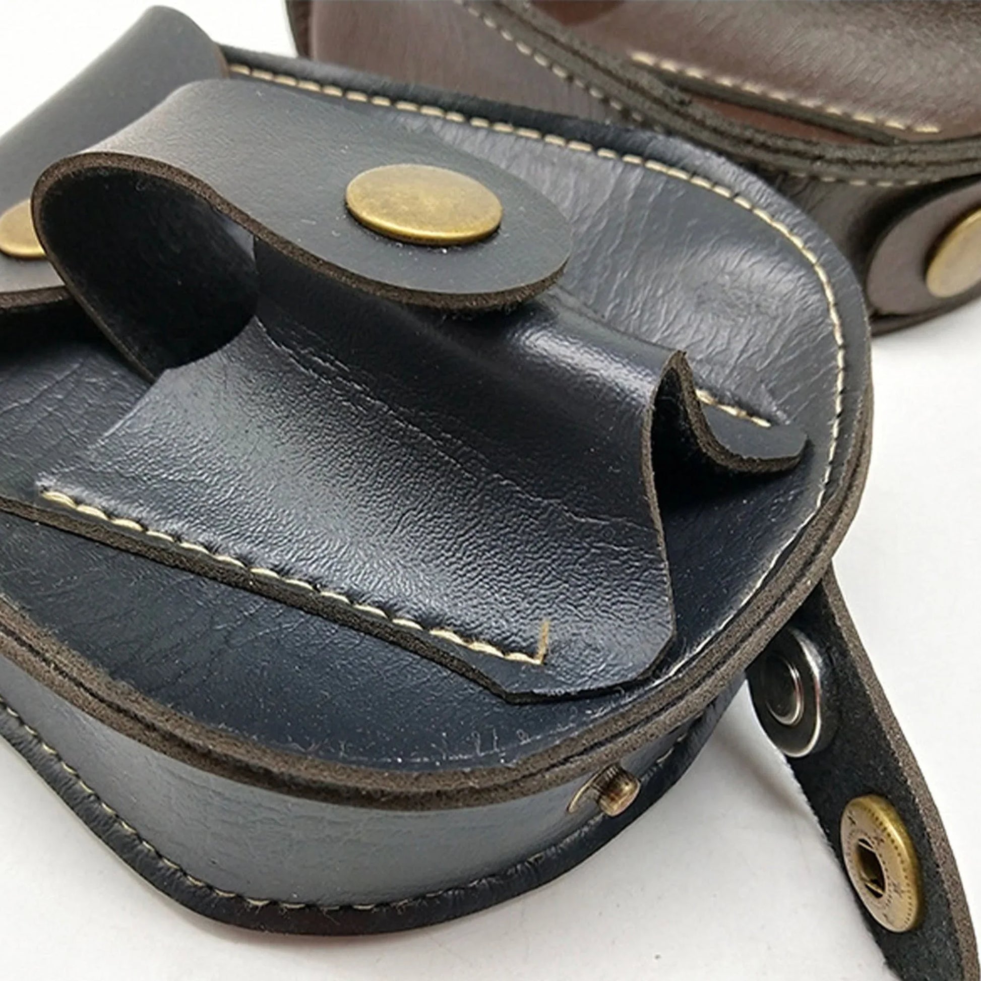 Coketor Handcrafted Leather Slingshot Pouch with Magnetic Steel Ball Storage - All-in-One Portable Accessory - Coketor